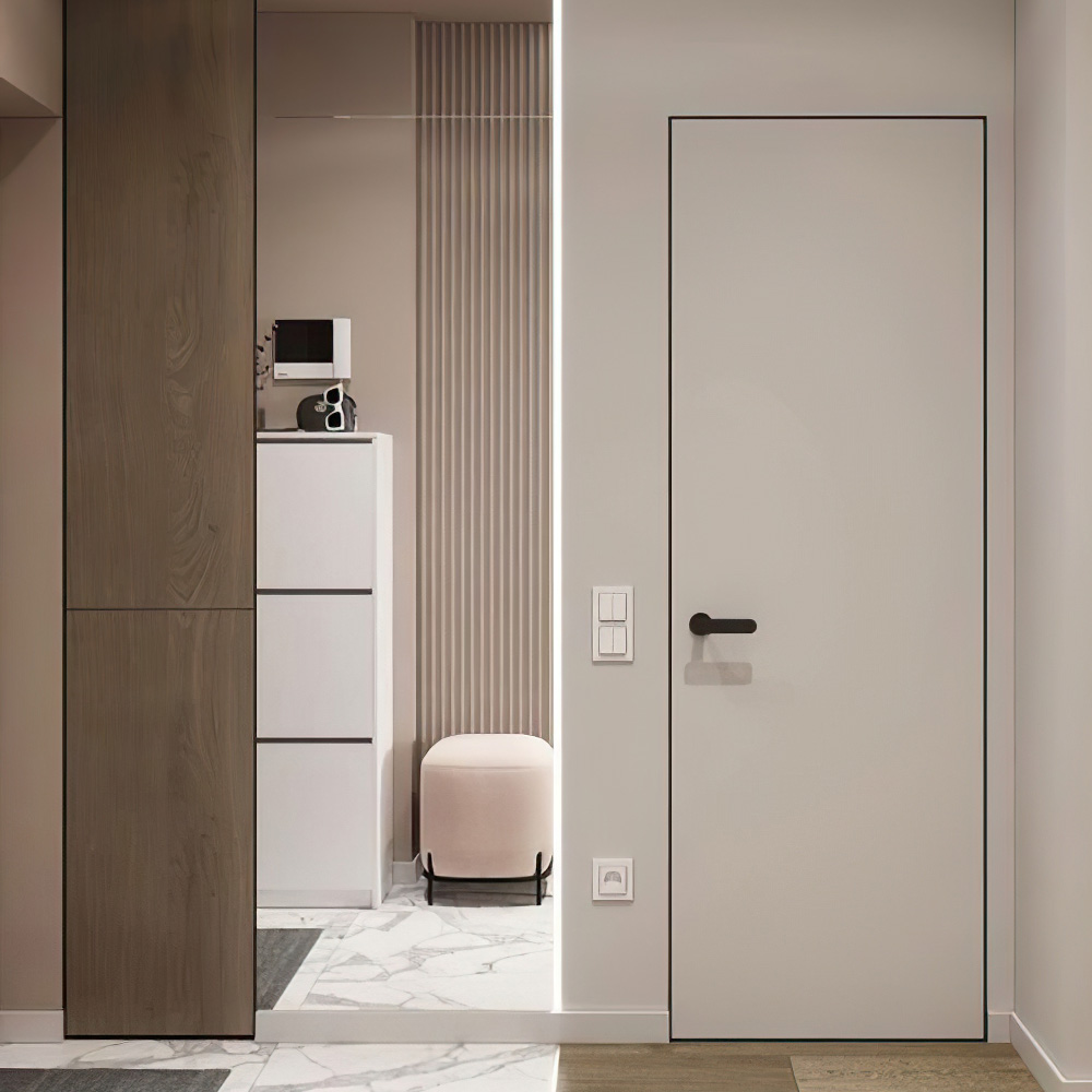 A top-to-ceiling hidden door